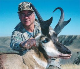 Samuel with pronghorn